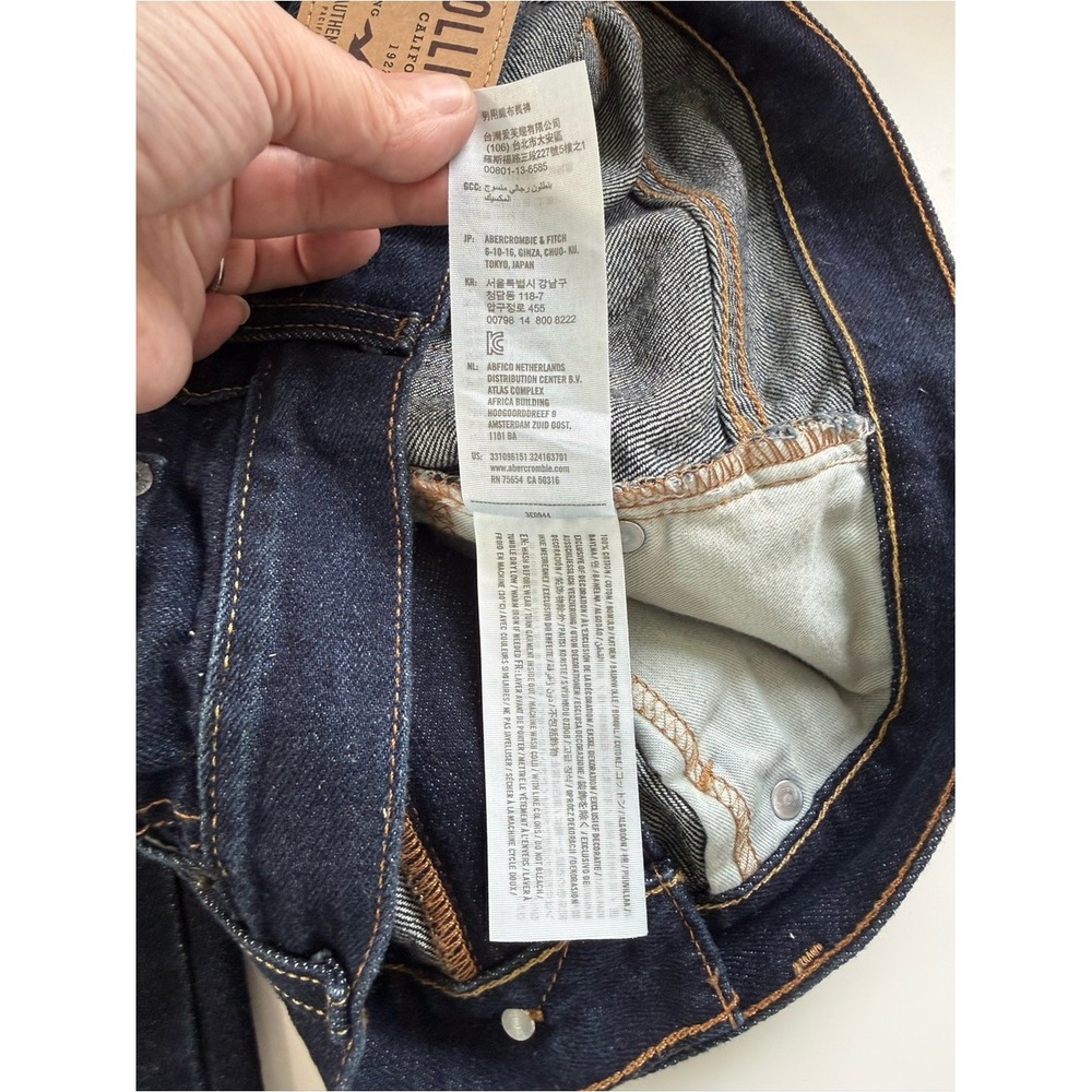 Hollister Mens Epic Flex Slim Straight Leg Denim Jeans Blue Wash 31x30 - Picture 5 of 8